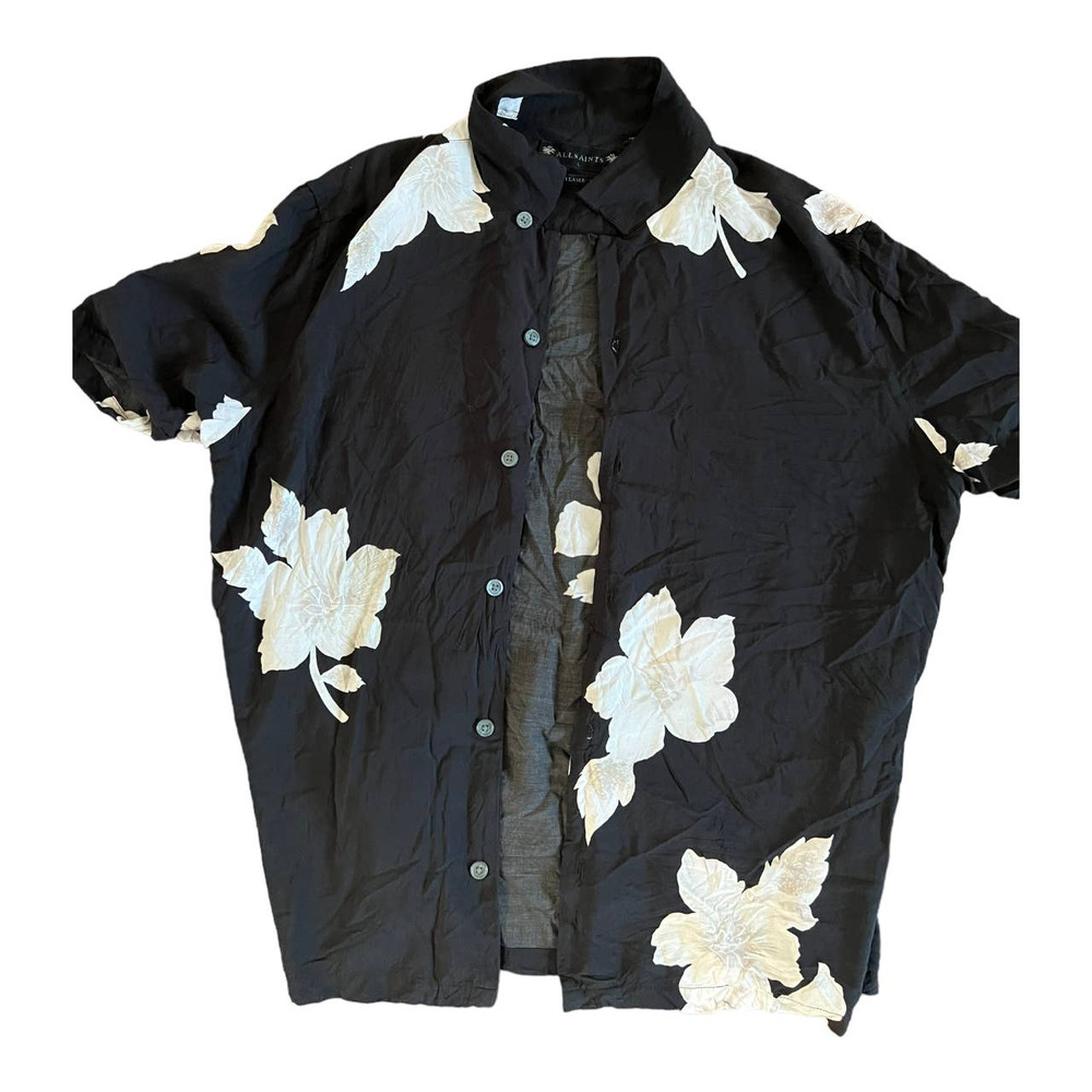 All saints button up shirt floral print